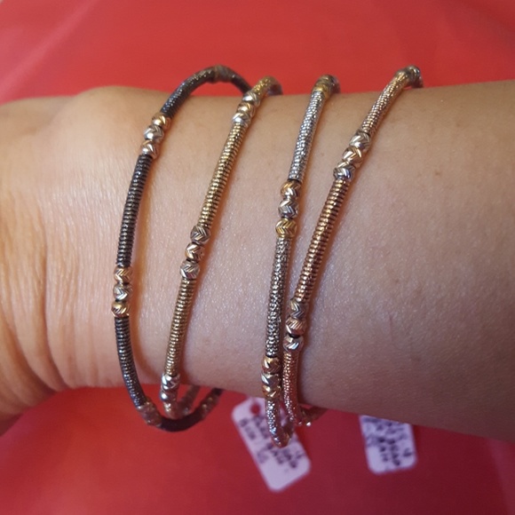 NWT 4pcs. Sterling Silver 925 Cuff Bangles in 4T - Picture 2 of 7